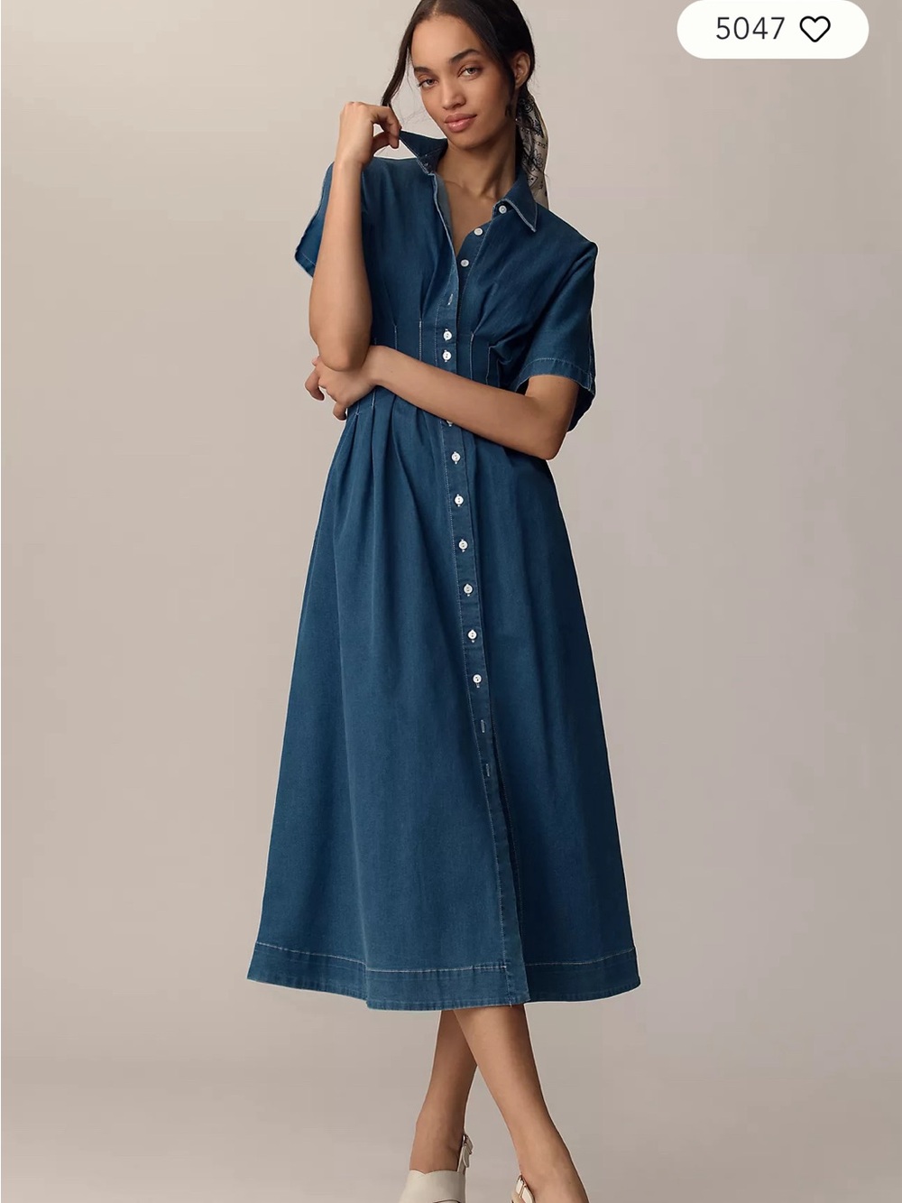 The Tobie Denim Shirt Dress by Exquise